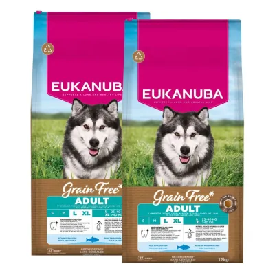 Eukanuba Grain Free Adult L/XL 2 x 12kg, kuva 1 / 1
