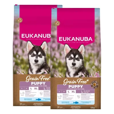 Eukanuba Grain Free Puppy L/XL 2 x 12kg, kuva 1 / 1