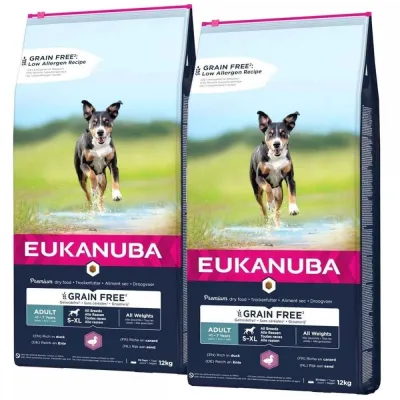 Eukanuba Grain Free Adult Duck 2 x 12kg, kuva 1 / 1