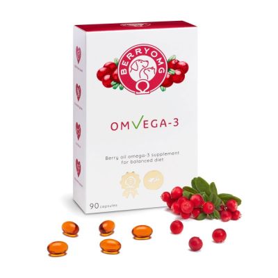 BERRYOMG OMVEGA-3, 90 kapselia