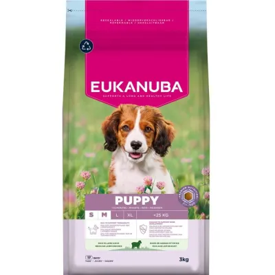 Eukanuba Puppy & Junior Small & Medium Breed Lamb & Rice (3 kg), kuva 1 / 1