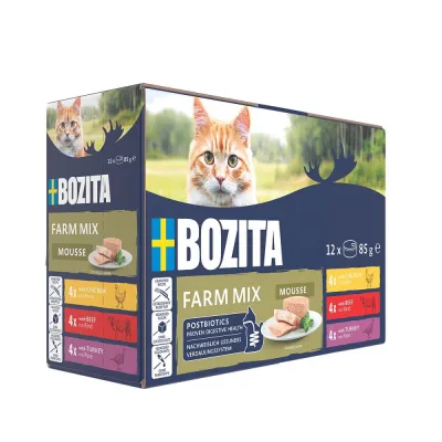 Bozita Mousse Mixed Farm 12x85g, kuva 1 / 1
