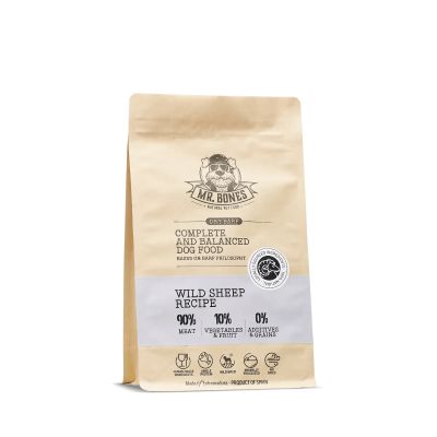 Mr.Bones Dry BARF mufloni – viljaton täysravinto koirille, 1 kg
