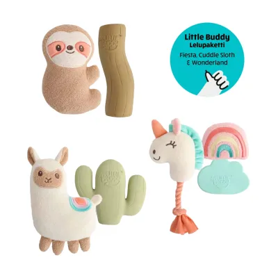 Koiratarvike Haukkula AFP Little Buddy Lelupaketti - Fiesta, Cuddle Sloth & Wonderland, kuva 1 / 1