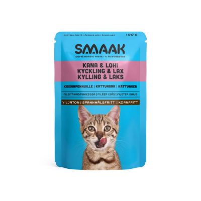 SMAAK kissanpennun märkäruoka kana-lohi 100 g