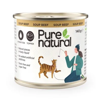 Purenatural Cat Soup Beef 140g, kuva 1 / 1