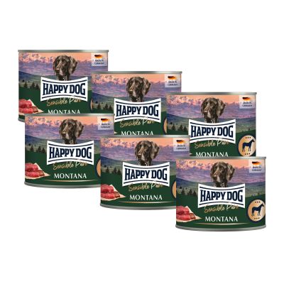 Happy Dog Sensible Pur Montana - Hevonen, 6x200 g
