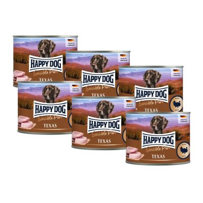 Happy Dog Sensible Pur Texas - Kalkkuna, 6x200 g
