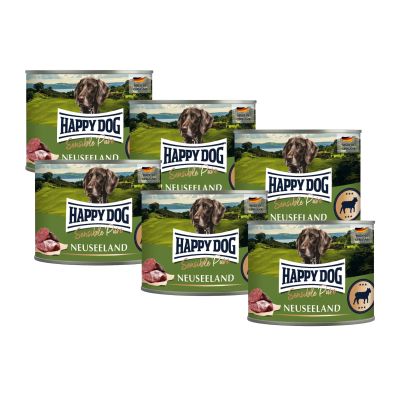 Happy Dog Sensible Pur Neuseeland - Lammas, 6x200 g