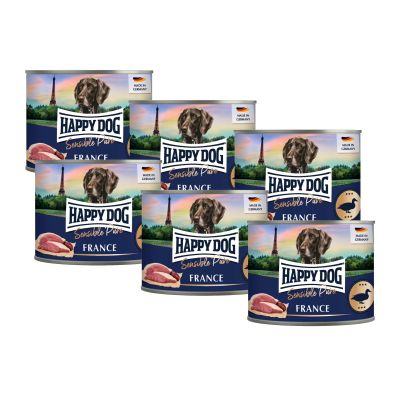 Happy Dog Sensible Pur France - Ankka, 6x200 g