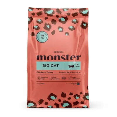 Monster Pet Food Monster Cat Original Big Cat Chicken/Turkey (2 kg)