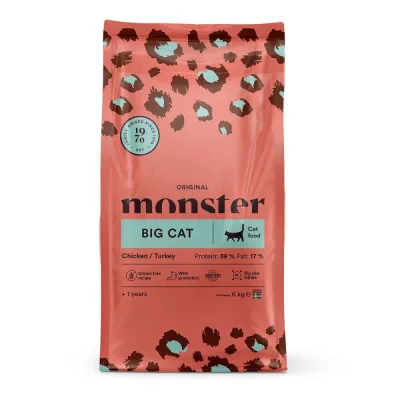 Monster Pet Food Monster Cat Original Big Cat Chicken/Turkey (6 kg)
