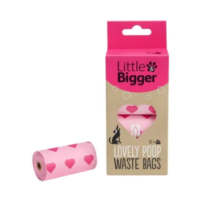 Little&Bigger koiran kakkapussit Lovely 4x15kpl