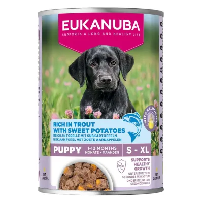 Eukanuba Dog Wet Puppy Taimen & Bataatti 400 g