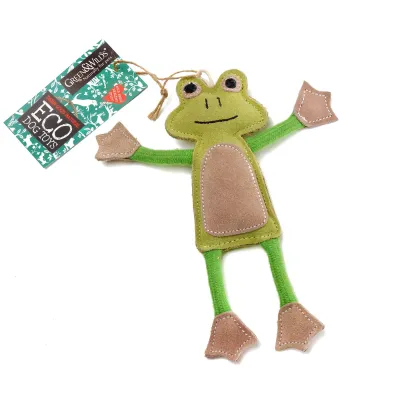 Green & Wilds Francois Le Frog, Eco Dog Toy, kuva 1 / 1