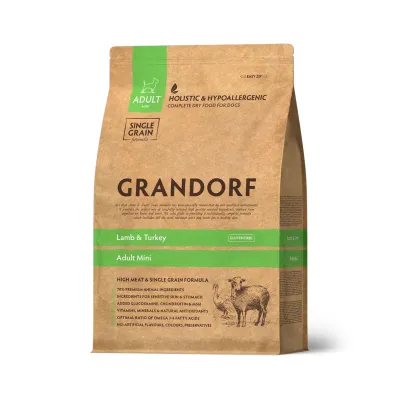GRANDORF Adult Mini, Lammas ja Kalkkuna, 1 kg, kuva 1 / 1
