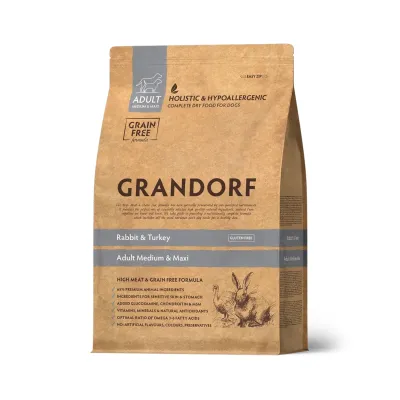 GRANDORF Adult Medium & Maxi, Kani ja Kalkkuna, 10 kg, kuva 1 / 1