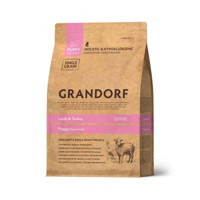 GRANDORF Junior Medium & Maxi, Lammas ja Kalkkuna, 3 kg
