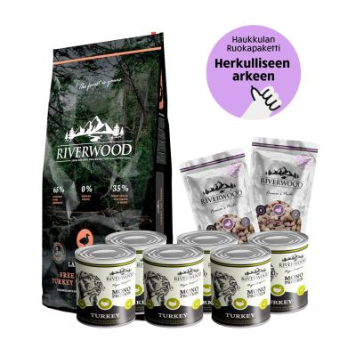 Riverwood Adult Large Ankka, Kalkkuna ja Fasaani - Tassukaverin Arkipaketti