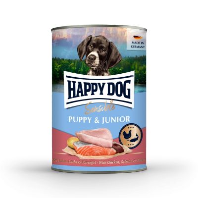 Happy Dog Sensible Puppy & Junior - Kana, lohi, peruna, 400 g