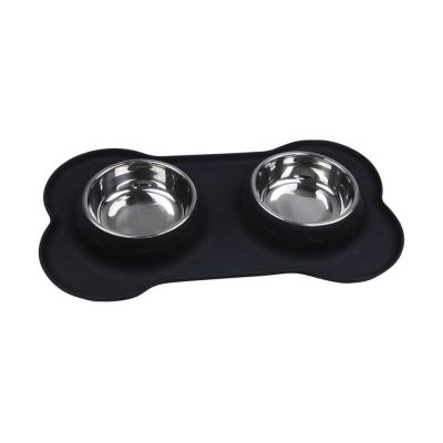 Little&Bigger silikonialusta 2 kupilla musta