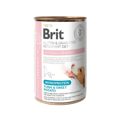 Brit Veterinary Diet for dogs Hypoallergenic Monoprotein Tuna & Sweet Potato Can 400 g, kuva 1 / 1