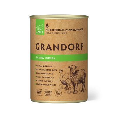 GRANDORF Adult Märkäruoka, Lammas ja Kalkkuna 400g