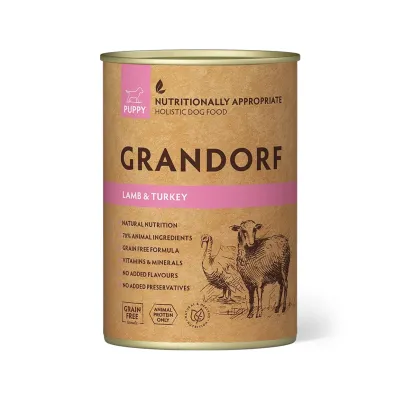 GRANDORF Puppy Märkäruoka, Lammas ja Kalkkuna 400g, kuva 1 / 1