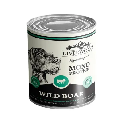 Riverwood Mono Protein Märkäruoka, Villisika 400g