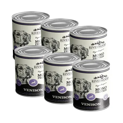 Riverwood Mono Protein Märkäruoka, Peura 400g, 6x400g