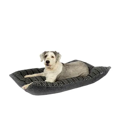 Dog bed Danish design Sherpa Fleece Charcoal Arrows