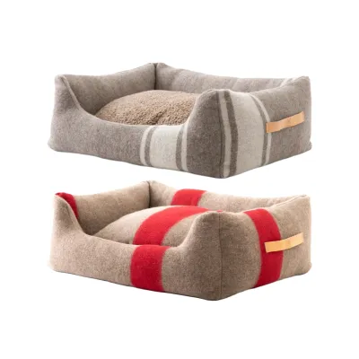 2.8 Henri - Recycled Wool Koiranpeti, Ruskea/Valkoinen / S