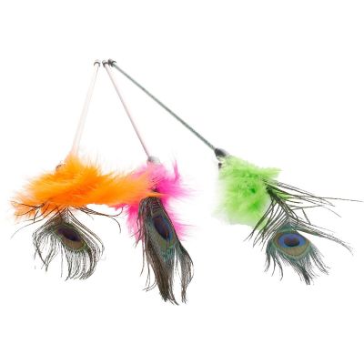 Flamingo Cat Dangler Feathers 36cm
