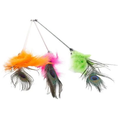 Flamingo Cat Dangler Feathers 36cm