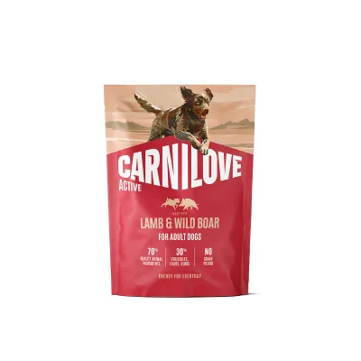 CARNILOVE Active dog dry made with lamb & wild boar for adult all breeds
