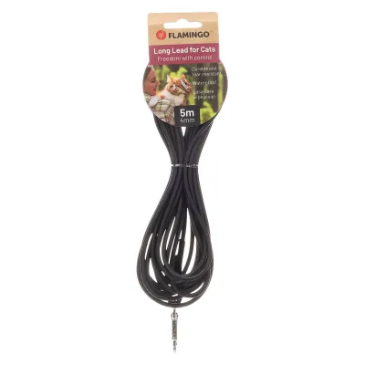 Kissan talutushihna Flamingo Caspar 5m/4mm, musta