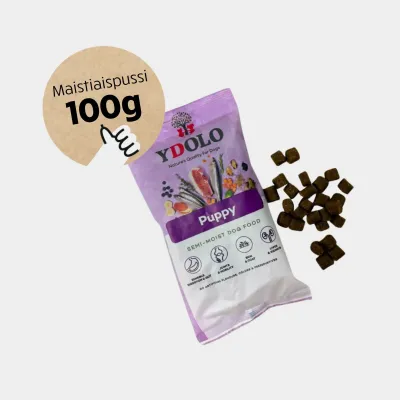 YDOLO Healthy & Pure Puppy - Puolikostea koiranruoka 100g