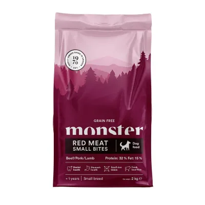 Monster Pet Food Monster Dog GF Adult Red Meat Small Bites