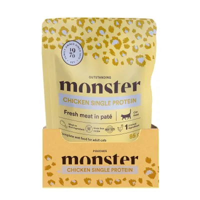 Monster Pet Food Monster Cat Pouch Adult Chicken 16 x 85 g, kuva 1 / 1