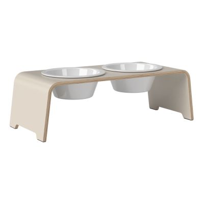 dogBar® Classic korotettu ruokakuppiteline - Kashmir, M / Posliini Comfort