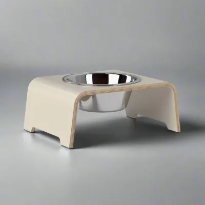 dogBar® Single korotettu ruokakuppi - Kashmir, M / Posliini Comfort