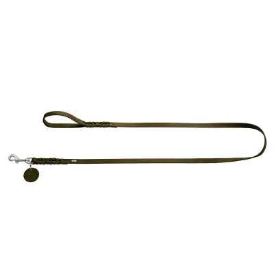 Nahkainen talutin Hunter Solid Education, oliivi
