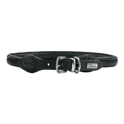 Koiran nahkapanta Hunter Round & Soft Canadian Up, musta