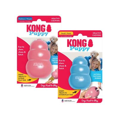 Kong Puppy - Pentujen purulelu, M / Vaaleanpunainen