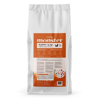 Monster Pet Food Monster Puppy Small/Medium Kana & Kalkkuna
