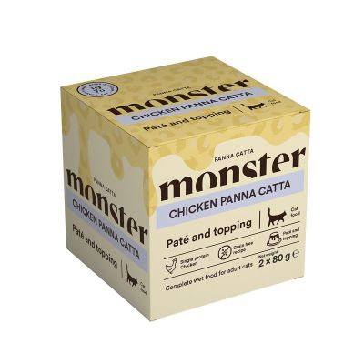 Monster Pet Food Monster Cat Adult Panna Catta Chicken 2 x 80 g