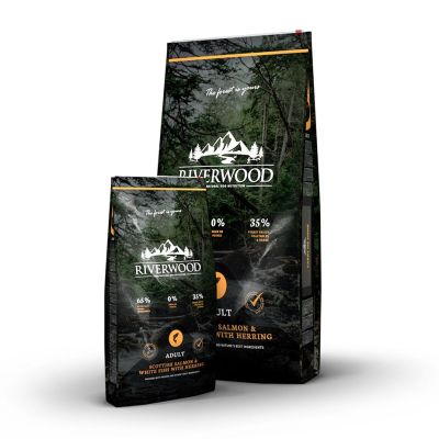 Riverwood Adult Skotlantilainen Lohi, Vaalea Kala ja Silli 12kg - PÄIVÄYS 7.8.2026
