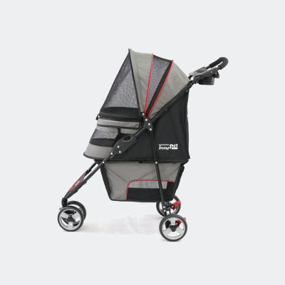 InnoPet Buggy Avenue lemmikkirattaat, Shiny Grey / Red