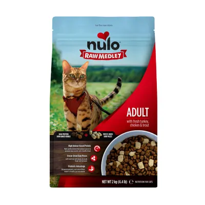 Nulo Raw Medley Cat Adult Fresh Turkey, Chicken & Trout
