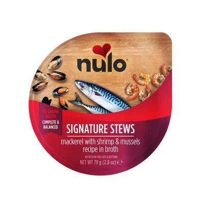 Nulo Signature Stews Cat makrilli, katkarapu & simpukat 79 g